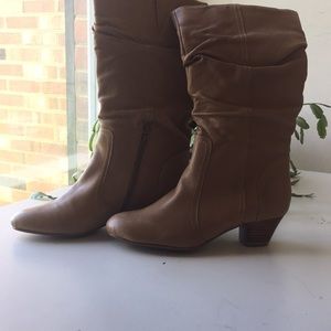 Brand New Tan Rummpled Boots